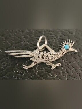 J Ritter Silver Roadrunner Charm